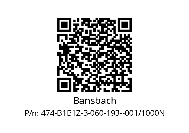   Bansbach 474-B1B1Z-3-060-193--001/1000N