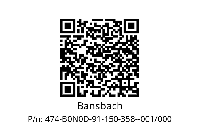   Bansbach 474-B0N0D-91-150-358--001/000