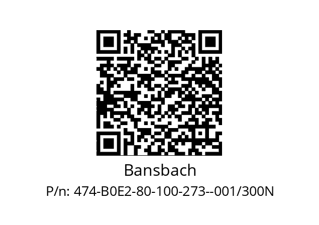   Bansbach 474-B0E2-80-100-273--001/300N