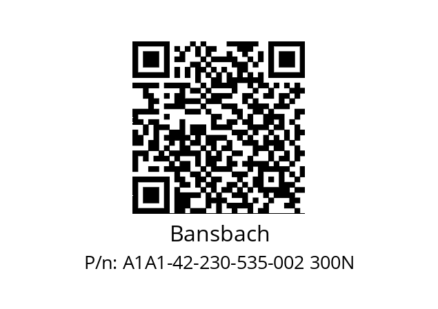   Bansbach A1A1-42-230-535-002 300N