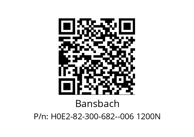   Bansbach H0E2-82-300-682--006 1200N