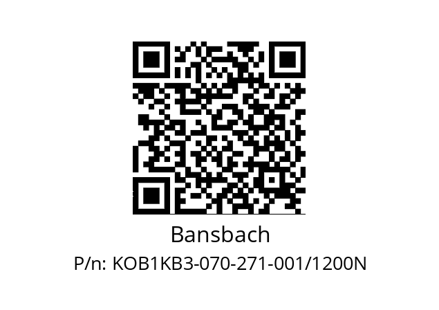   Bansbach KOB1KB3-070-271-001/1200N