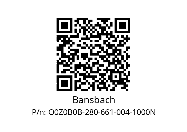   Bansbach O0Z0B0B-280-661-004-1000N