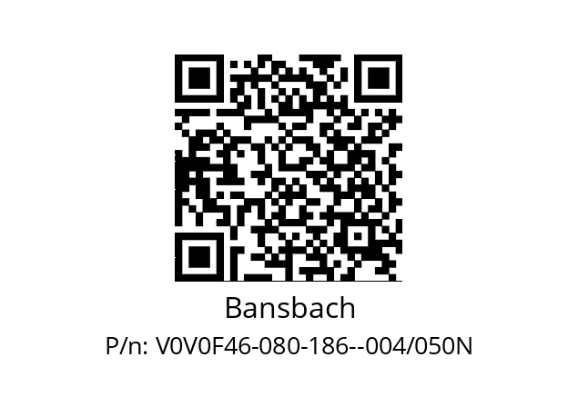   Bansbach V0V0F46-080-186--004/050N