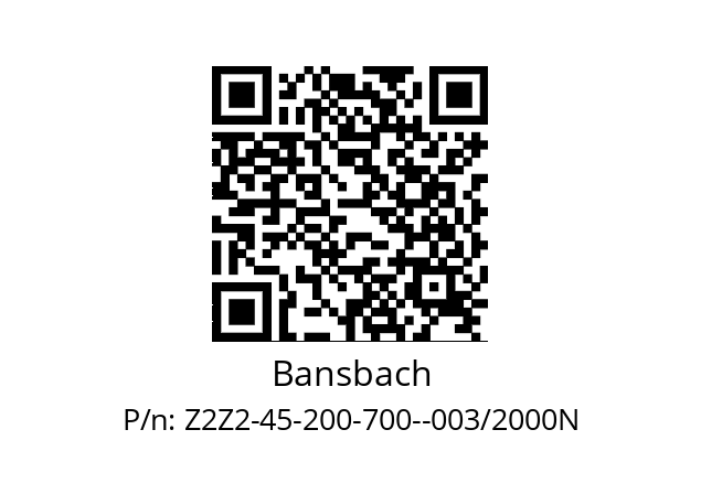   Bansbach Z2Z2-45-200-700--003/2000N