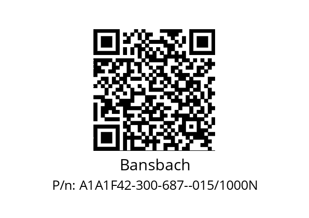   Bansbach A1A1F42-300-687--015/1000N