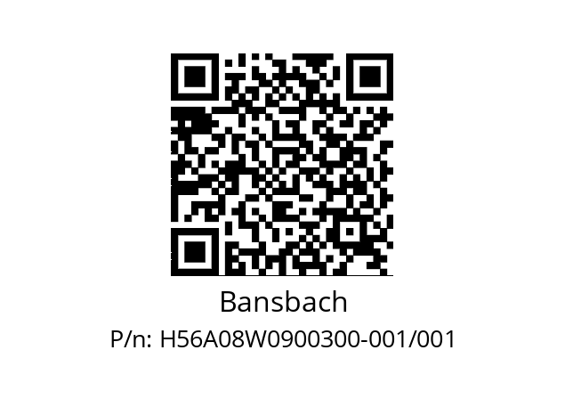   Bansbach H56A08W0900300-001/001