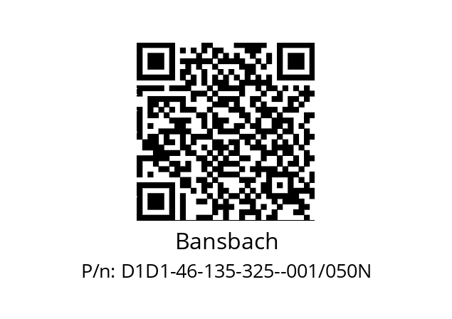   Bansbach D1D1-46-135-325--001/050N