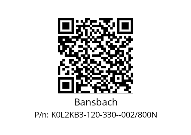   Bansbach K0L2KB3-120-330--002/800N