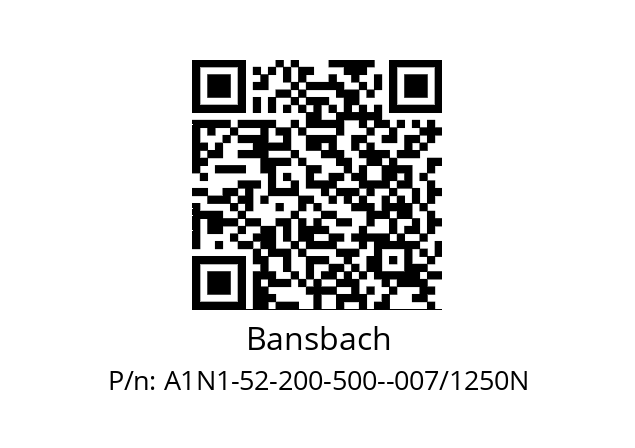   Bansbach A1N1-52-200-500--007/1250N