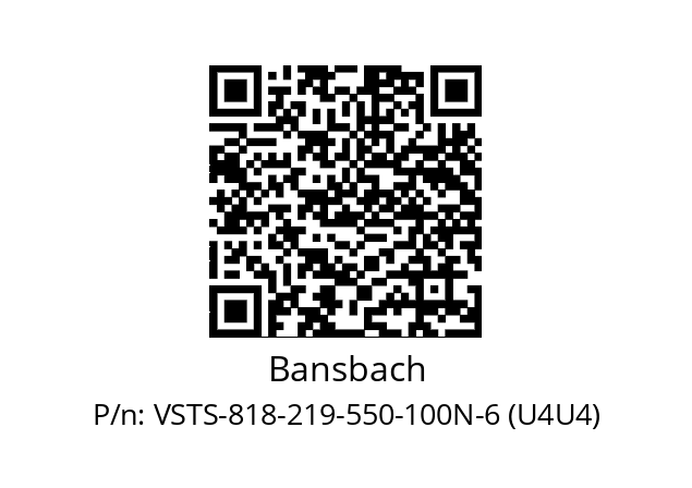   Bansbach VSTS-818-219-550-100N-6 (U4U4)