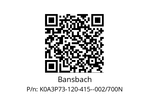   Bansbach K0A3P73-120-415--002/700N