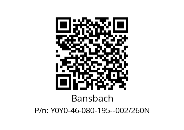   Bansbach Y0Y0-46-080-195--002/260N