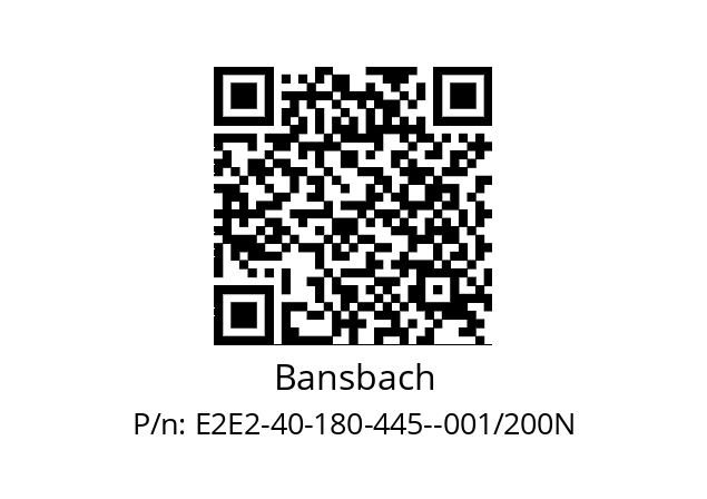   Bansbach E2E2-40-180-445--001/200N