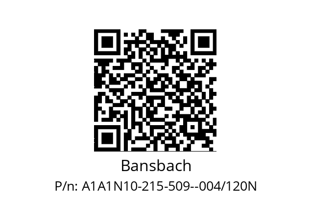   Bansbach A1A1N10-215-509--004/120N