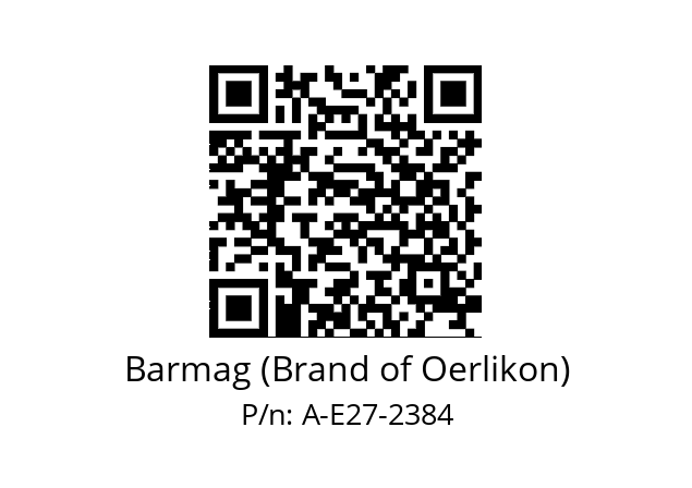   Barmag (Brand of Oerlikon) A-E27-2384