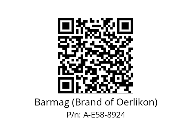   Barmag (Brand of Oerlikon) A-E58-8924