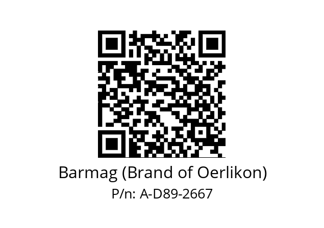   Barmag (Brand of Oerlikon) A-D89-2667