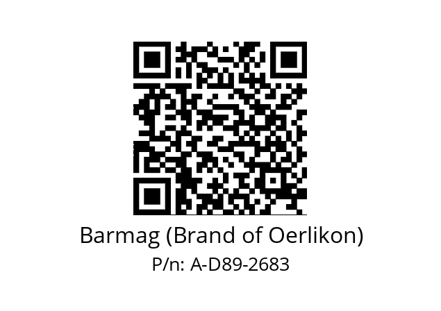   Barmag (Brand of Oerlikon) A-D89-2683