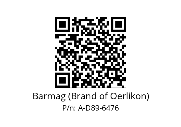   Barmag (Brand of Oerlikon) A-D89-6476