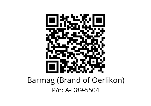   Barmag (Brand of Oerlikon) A-D89-5504