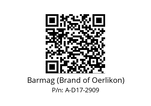   Barmag (Brand of Oerlikon) A-D17-2909