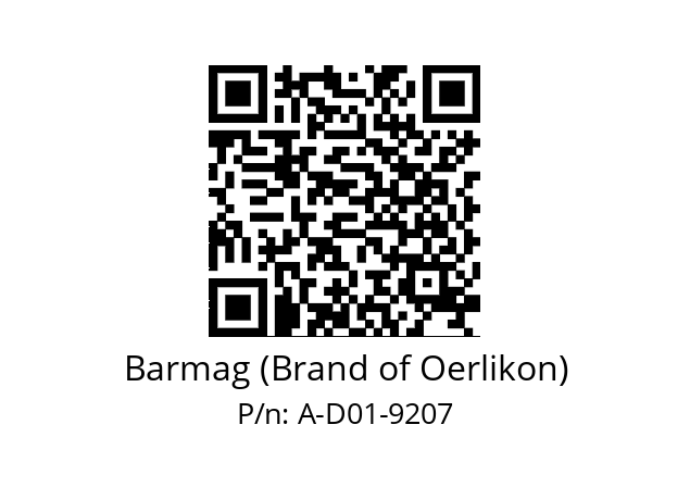   Barmag (Brand of Oerlikon) A-D01-9207