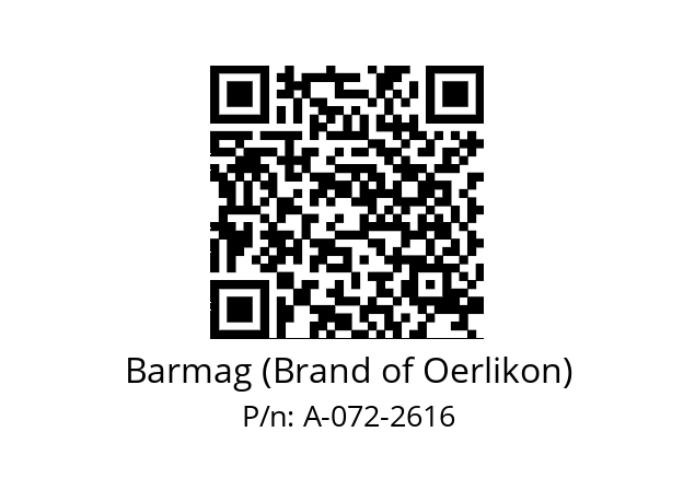   Barmag (Brand of Oerlikon) A-072-2616