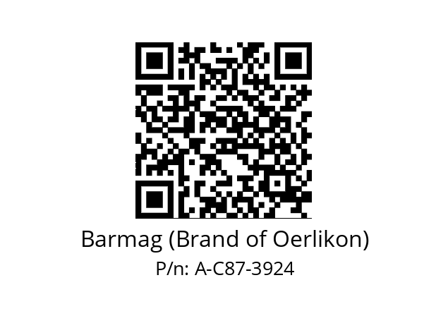   Barmag (Brand of Oerlikon) A-C87-3924