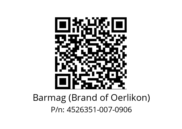   Barmag (Brand of Oerlikon) 4526351-007-0906