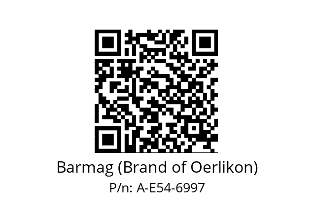   Barmag (Brand of Oerlikon) A-E54-6997