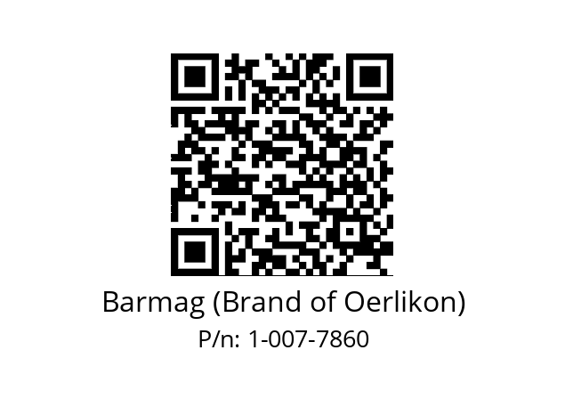   Barmag (Brand of Oerlikon) 1-007-7860