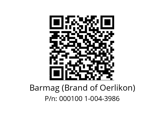  85423190 Barmag (Brand of Oerlikon) 000100 1-004-3986