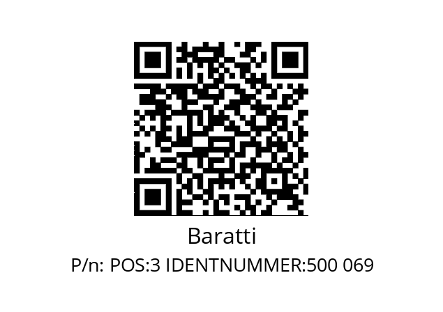   Baratti POS:3 IDENTNUMMER:500 069