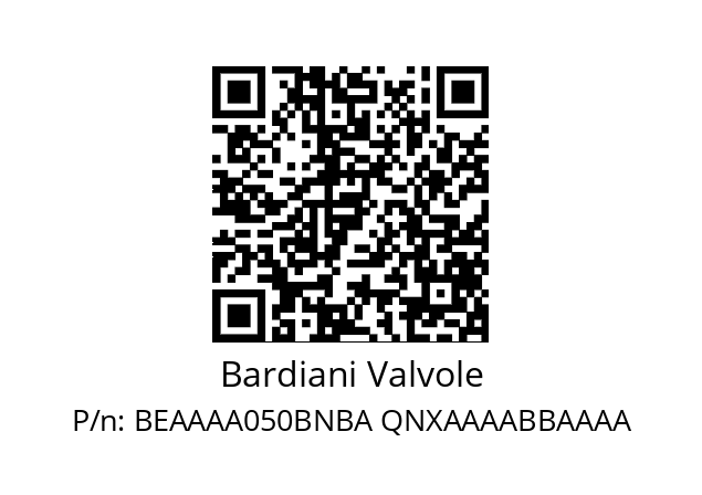   Bardiani Valvole BEAAAA050BNBA QNXAAAABBAAAA