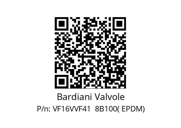   Bardiani Valvole VF16VVF41  8B100( EPDM)