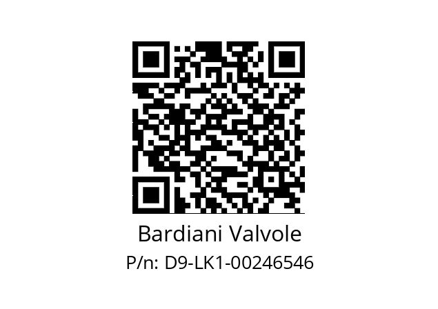   Bardiani Valvole D9-LK1-00246546