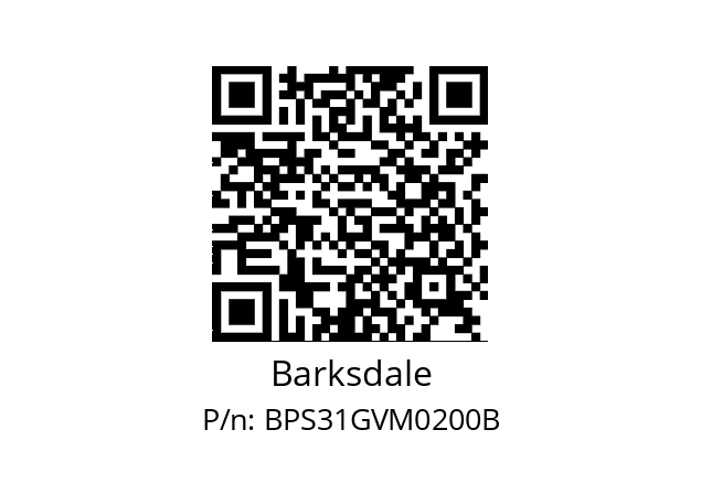   Barksdale BPS31GVM0200B