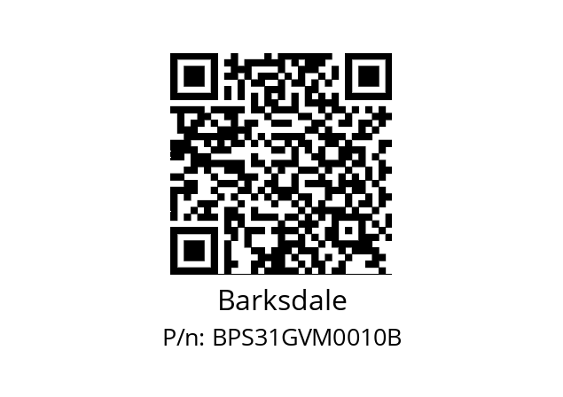   Barksdale BPS31GVM0010B