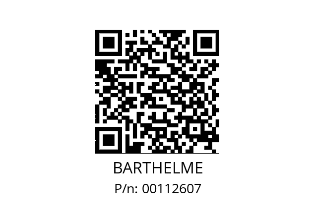   BARTHELME 00112607