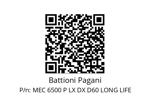   Battioni Pagani MEC 6500 P LX DX D60 LONG LIFE