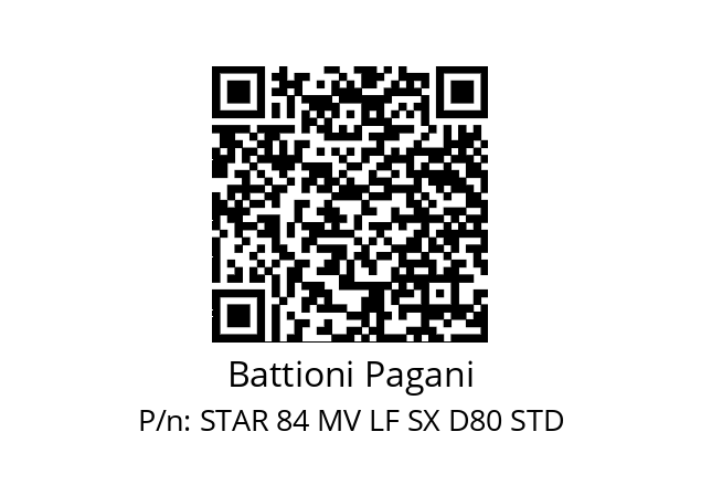   Battioni Pagani STAR 84 MV LF SX D80 STD