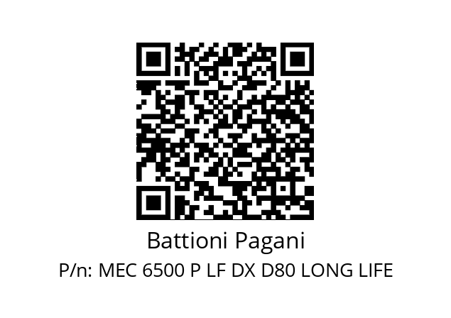   Battioni Pagani MEC 6500 P LF DX D80 LONG LIFE