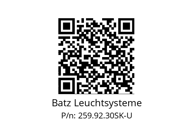   Batz Leuchtsysteme 259.92.30SK-U