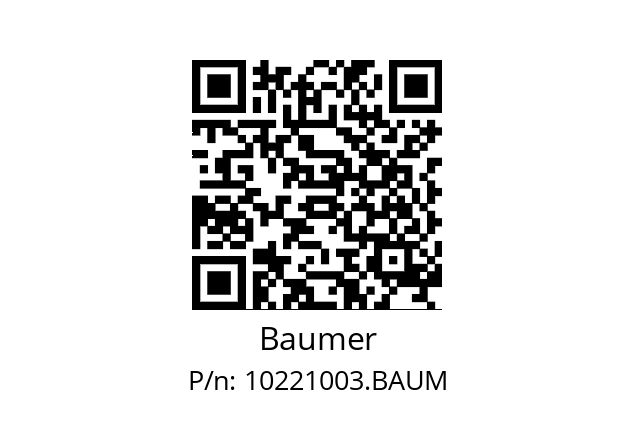   Baumer 10221003.BAUM