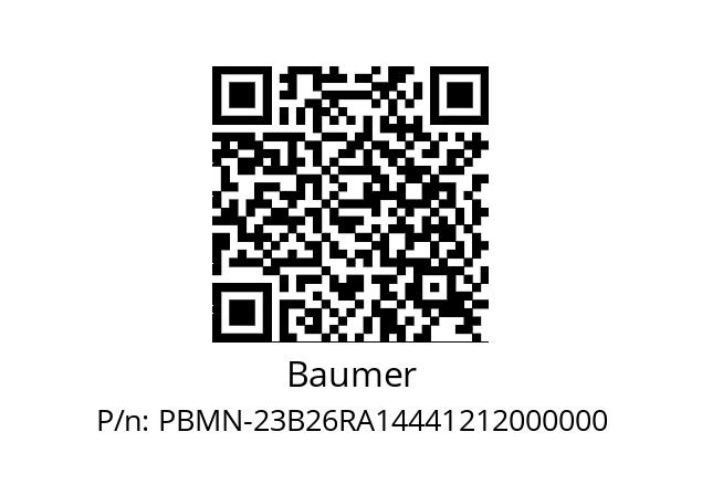   Baumer PBMN-23B26RA14441212000000