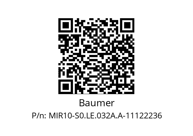  11122236  Baumer MIR10-S0.LE.032A.A-11122236