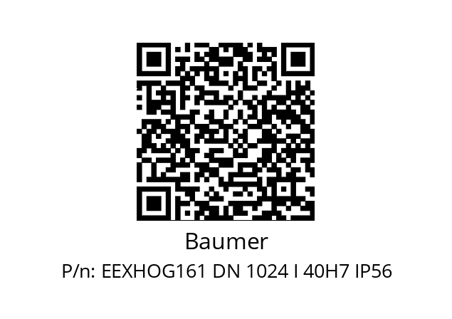   11075597 Baumer EEXHOG161 DN 1024 I 40H7 IP56