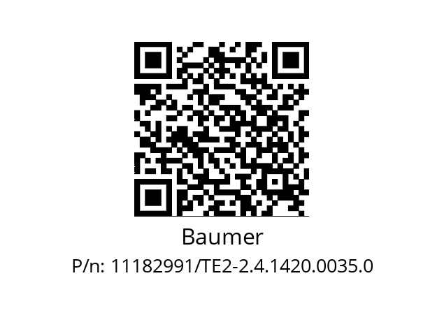   Baumer 11182991/TE2-2.4.1420.0035.0