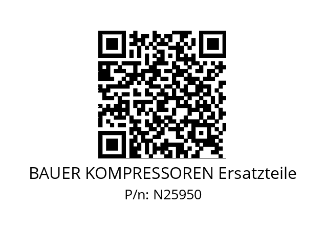   BAUER KOMPRESSOREN Ersatzteile N25950